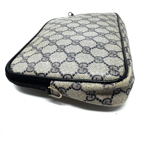 Gucci Vintage Ophidia Navy GG Supreme Canvas Crossbody Bag – Gold Hardware - Picture 10 of 11